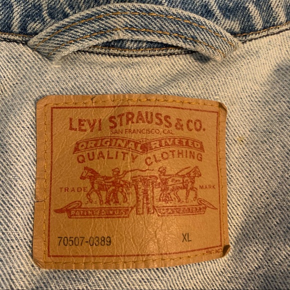 Levis XL USA 90s Trucker Jacket Faded 70507-0389 - Picture 6 of 15